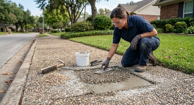 Exposed Aggregate Repair in Des Moines, IA