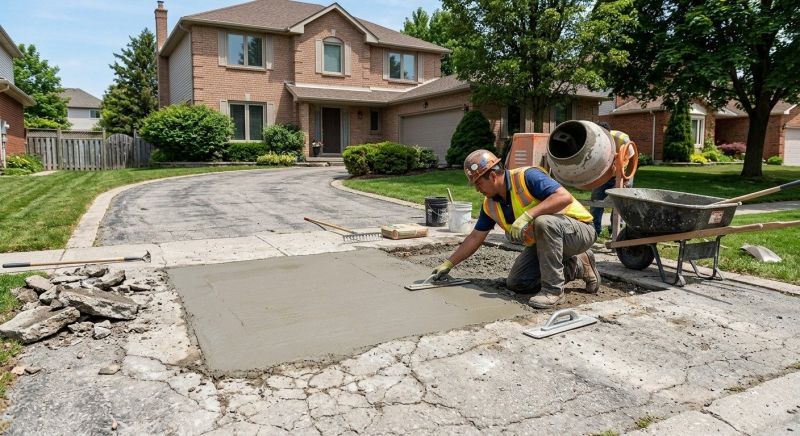 Cement Driveway Repair in West Des Moines, IA