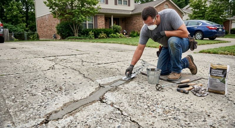 Concrete Driveway Crack Repair in Des Moines, IA