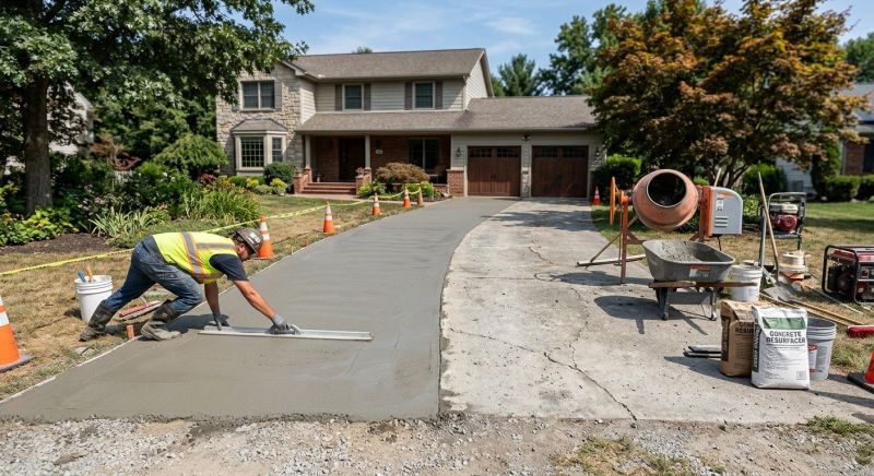Concrete Driveway Resurfacing in Des Moines, IA