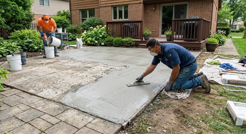 Concrete Patio Refinishing in West Des Moines, IA