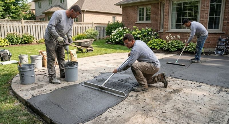 Concrete Patio Refinishing in West Des Moines, IA