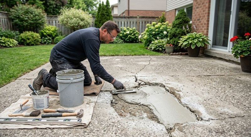Concrete Patio Repair in West Des Moines, IA