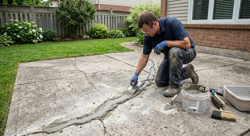 Concrete Patio Repair in West Des Moines, IA