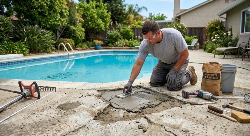 Concrete Pool Patio Repair in Corpus Christi, TX