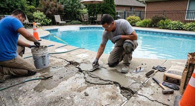 Concrete Pool Patio Repair in Miami Dade County, FL