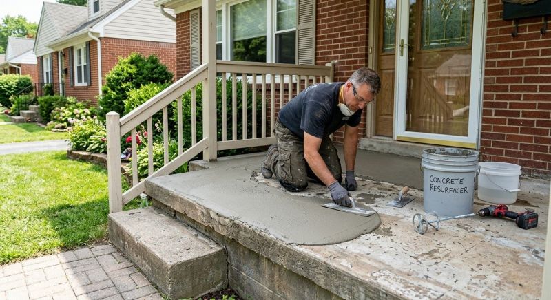 Concrete Porch Resurfacing in Corpus Christi, TX