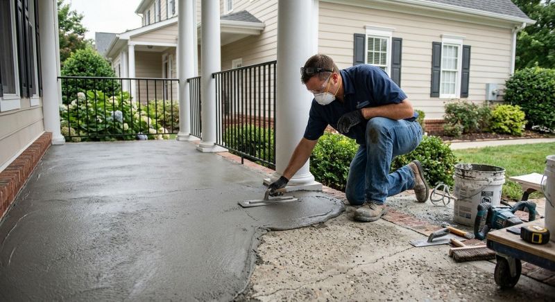 Concrete Porch Resurfacing in Des Moines, IA