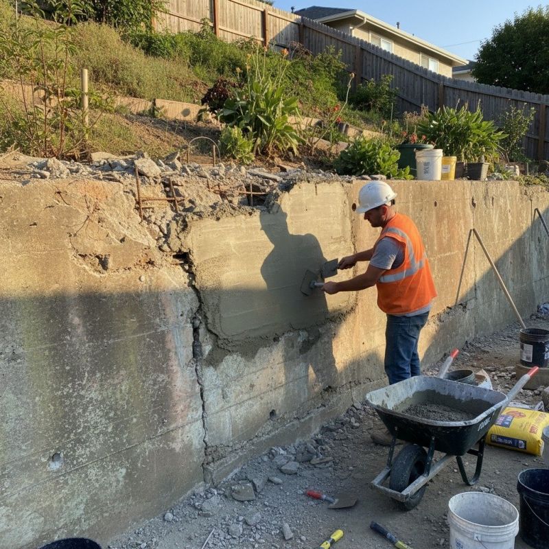 Concrete Retaining Wall Repair in Corpus Christi, TX