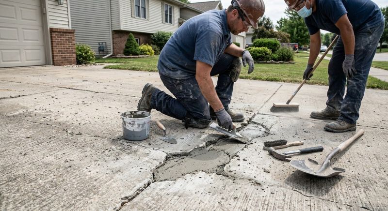 Concrete Slab Repair in West Des Moines, IA