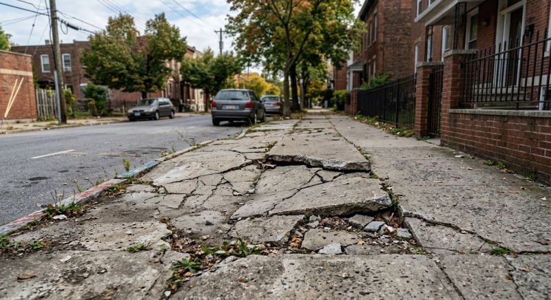 Cracked Sidewalk Repair in Des Moines, IA