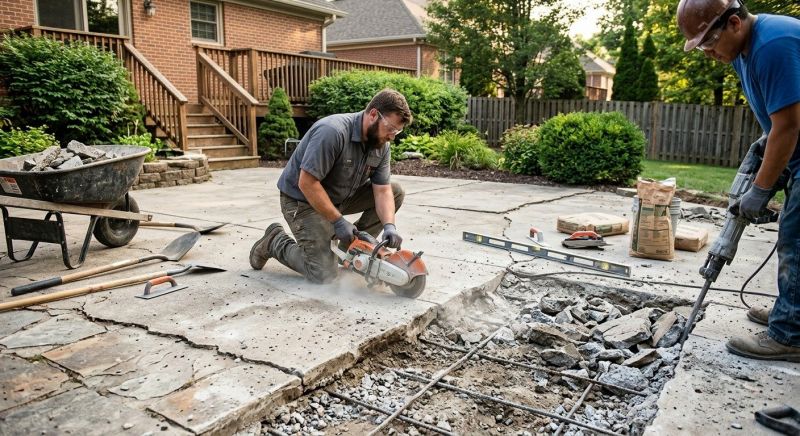 Patio Concrete Repair in Miami Dade County, FL