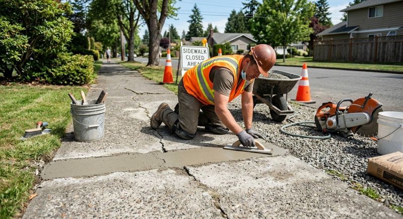 Sidewalk Concrete Repair in Des Moines, IA